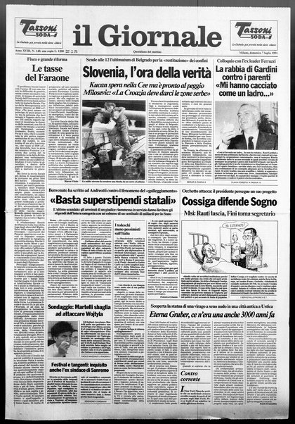 Il giornale : quotidiano del mattino